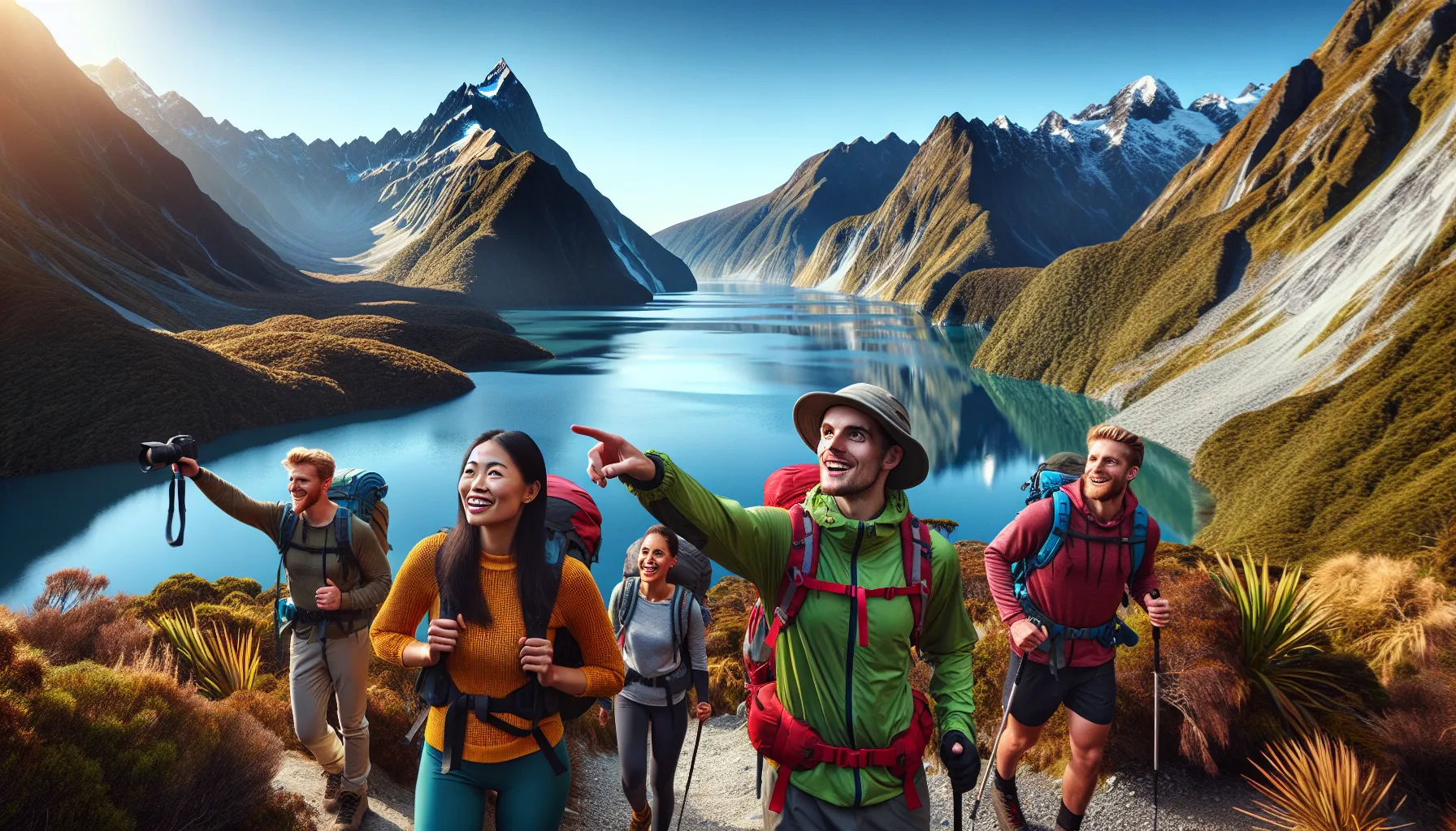 Hiking trail in New zealand